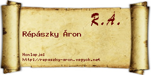 Répászky Áron névjegykártya